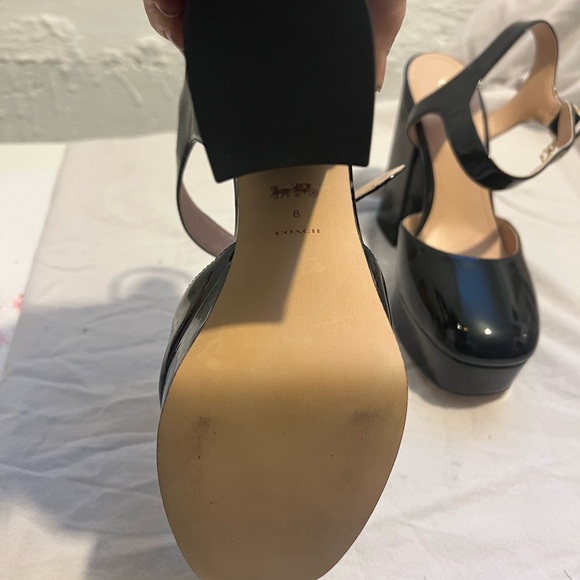 NWOT Coach Isabella Black Patent Leather Platform Heel / Women’s Size 8 - Picture 3 of 7